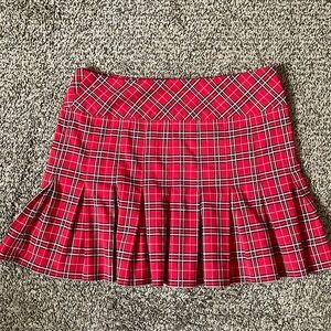 Red Plaid Skirt